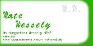 mate wessely business card
